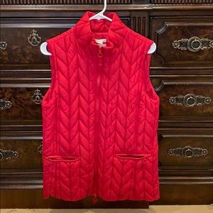 Red vest puffer jacket